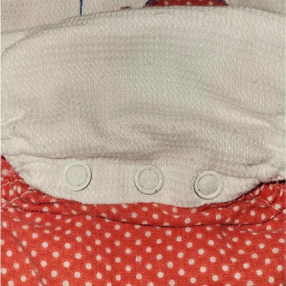 Vintage Baby Eyelet Embroidered Ruffle Bottom Bubble Romper 9m
